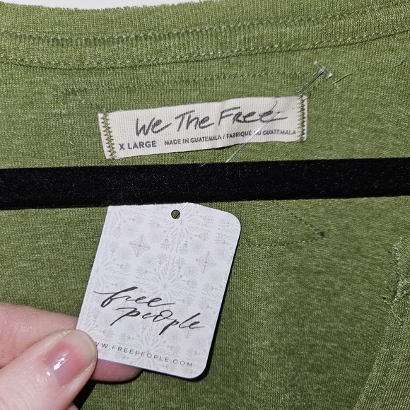 NWT! We The Free People Shirt Moss Green Women's Extra Large XL Top NEW! - Picture 6 of 15